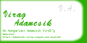 virag adamcsik business card